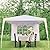 COBIZI 10x10 Pop up Canopy, Canopy Tent 10x10 Gazebos, Ez up Canopy 10x10 for Parties Outdoor Camping Party Event Shelter Sun Shade with 4 Sidewalls & Carry Bag 4 Stakes & Ropes & Sandbags, White