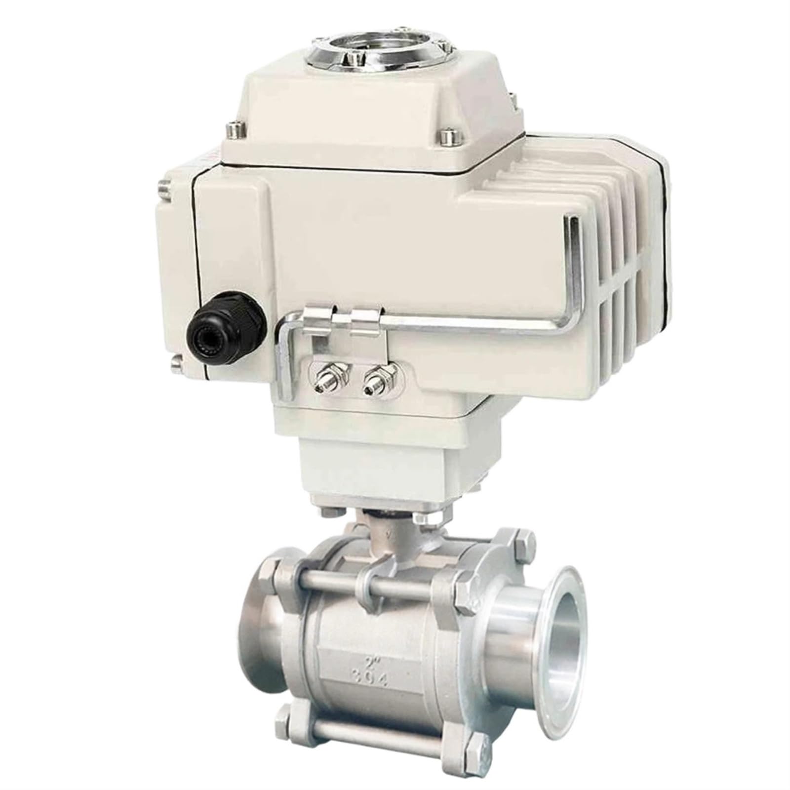 Vanne à bille électrique DN50 Φ57 motorisée 220V à trois pinces
