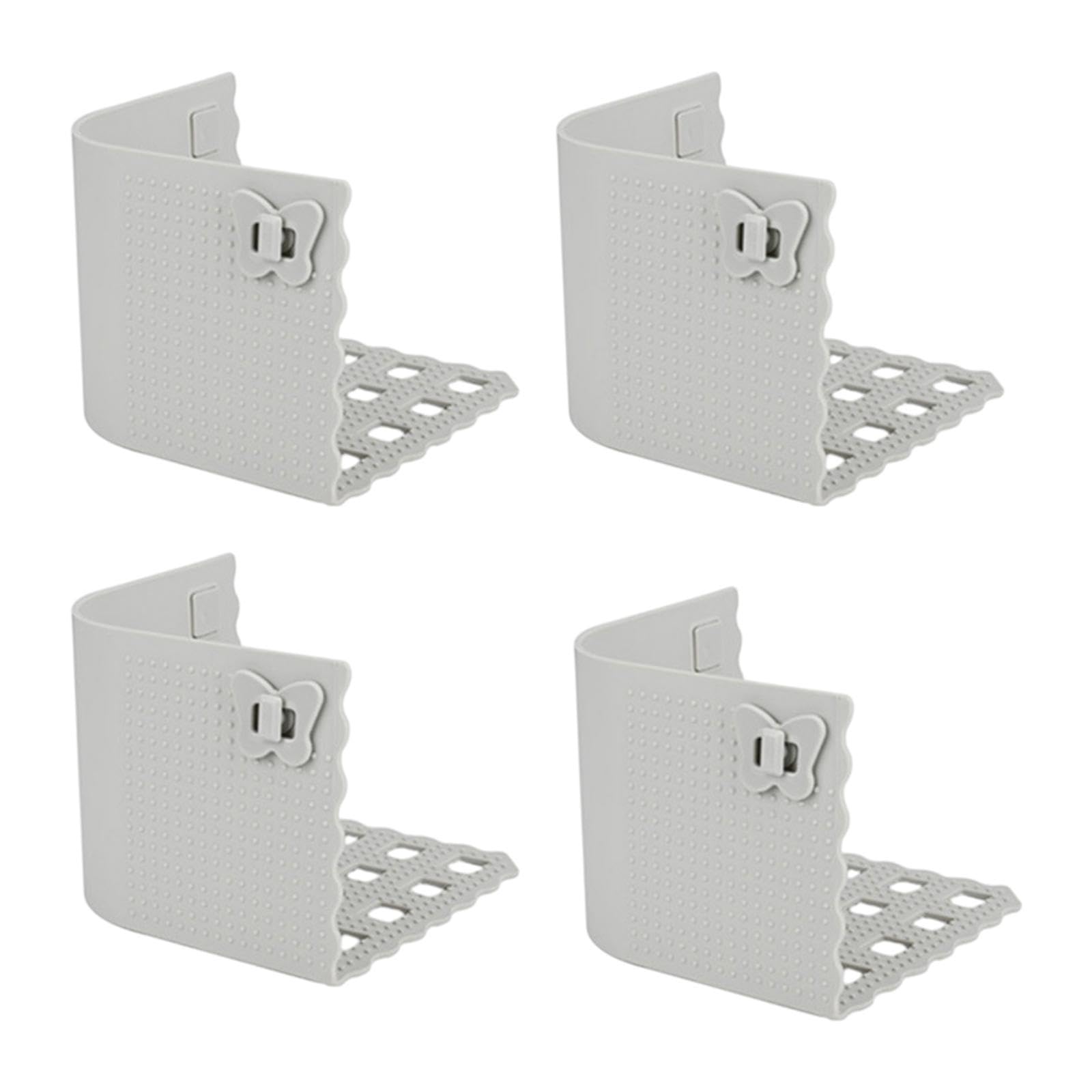 4 Stück Bettlakenhalter Clips Betttuchspanner Fixierer Spannbettlaken Halter Aus Praktisch rutschfest für Schlafzimmer Kinderzimmer, 4pcs Grau