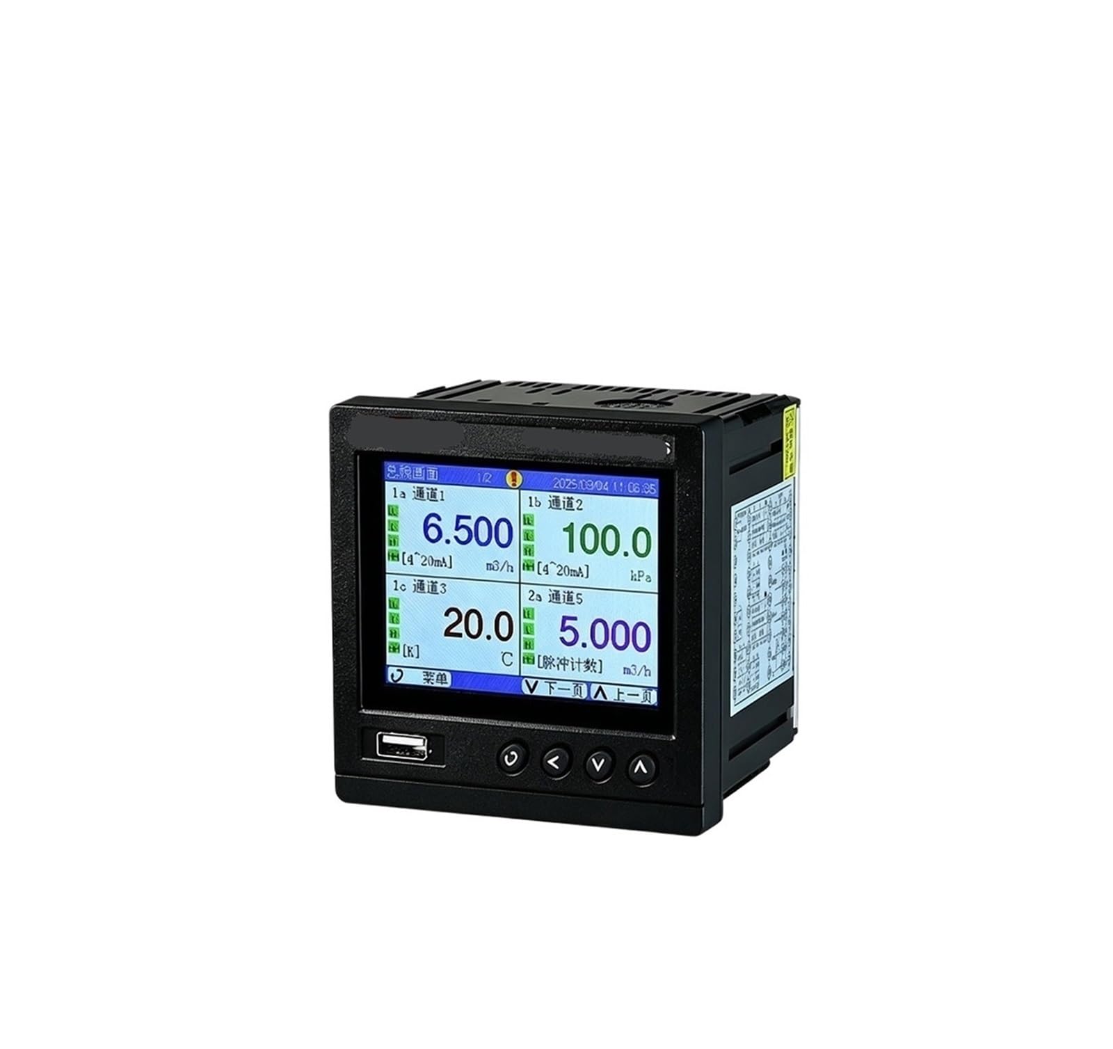 Controlador PID de 2 canales con grabador, bucle doble, salida de relé/SSR/4-20 mA/0-10 V, alarma, RS485, exportación USB(4-20mA Output)