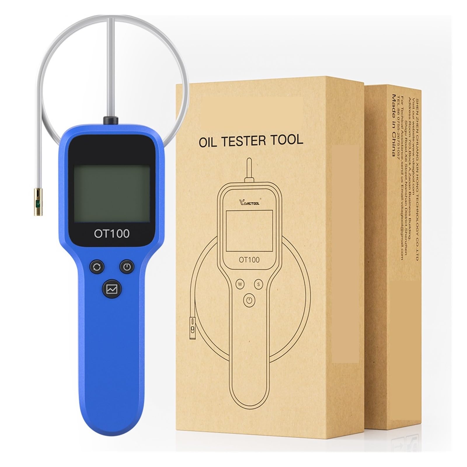 Tester płynu hamulcowego, Tester Oleju Silnikowego OT100, Automatyczna Kontrola Ści Oleju Z Wyświetlaczem LED, Analizator Gazu, Narzędzie Testowe Do Wtryskiwania Płynu Hamulcowego
