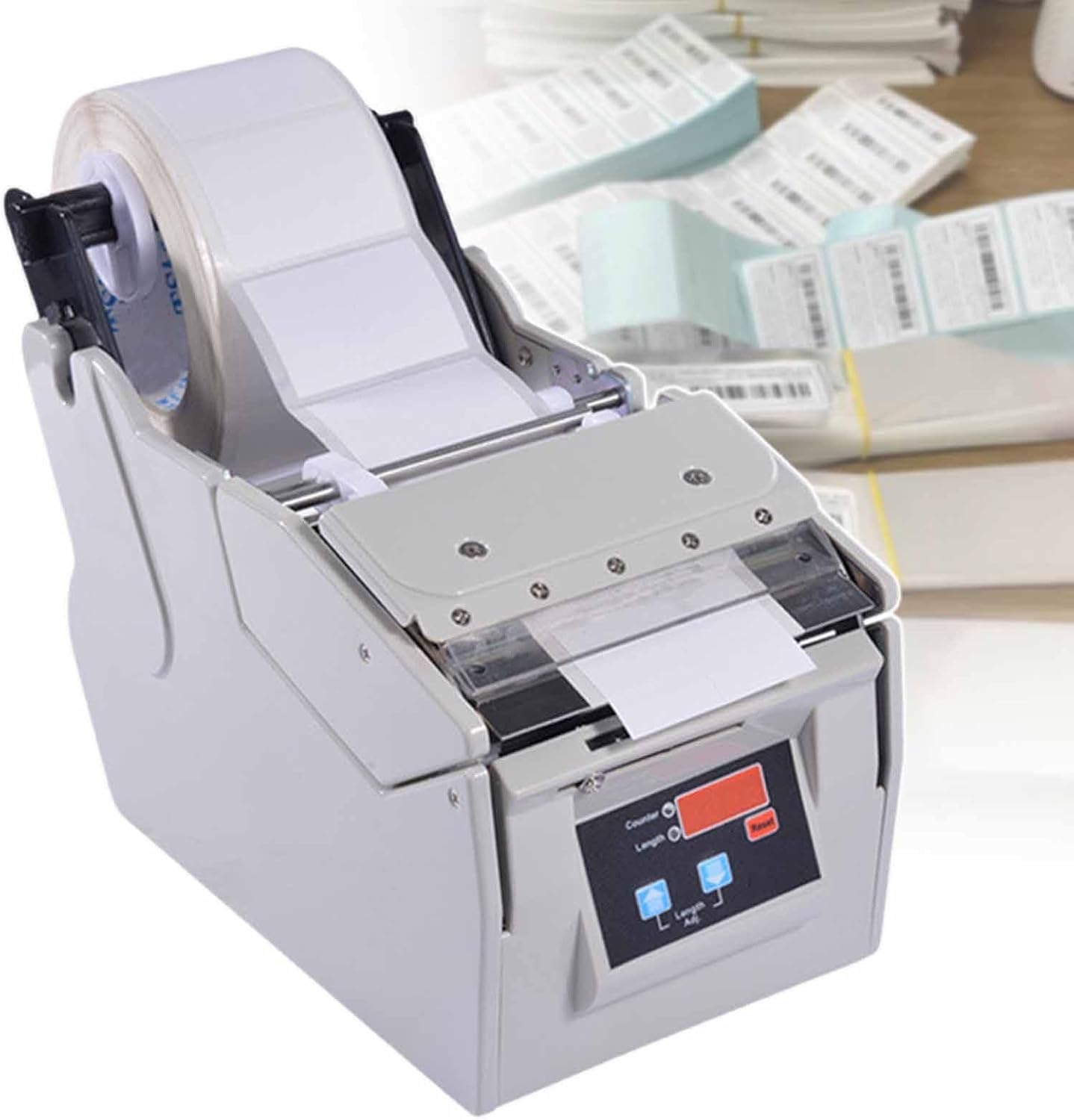 Automatic Label Dispenser, Automatic Stripper Separating Machine with 0-9999 Automatic Counting for Self-Adhesive Label/Barcode Labels/Packaging Label