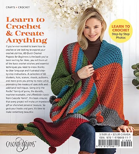60 Quick Crochet Projects for Beginners: Easy Projects for New Crocheters in Pacific(r) from Cascade Yarns(r) (60 Quick Crochet Collection) - Image 2