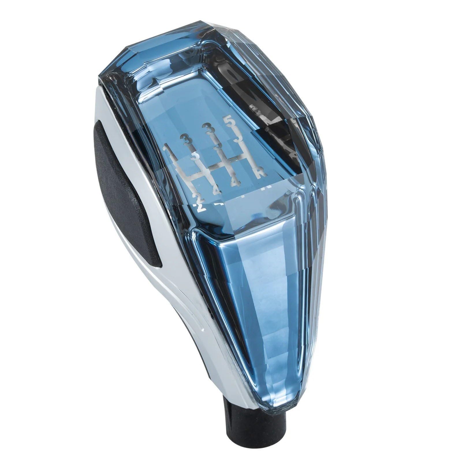 Xexjhqq Blue-5S-135-24R Gear Stick Knob For Toyota For Mazda For Mitsubishi Crystal Multicolor Led Light Car Gear Shift Knob Modified Lever Handball(Blue-5S-135-24R)