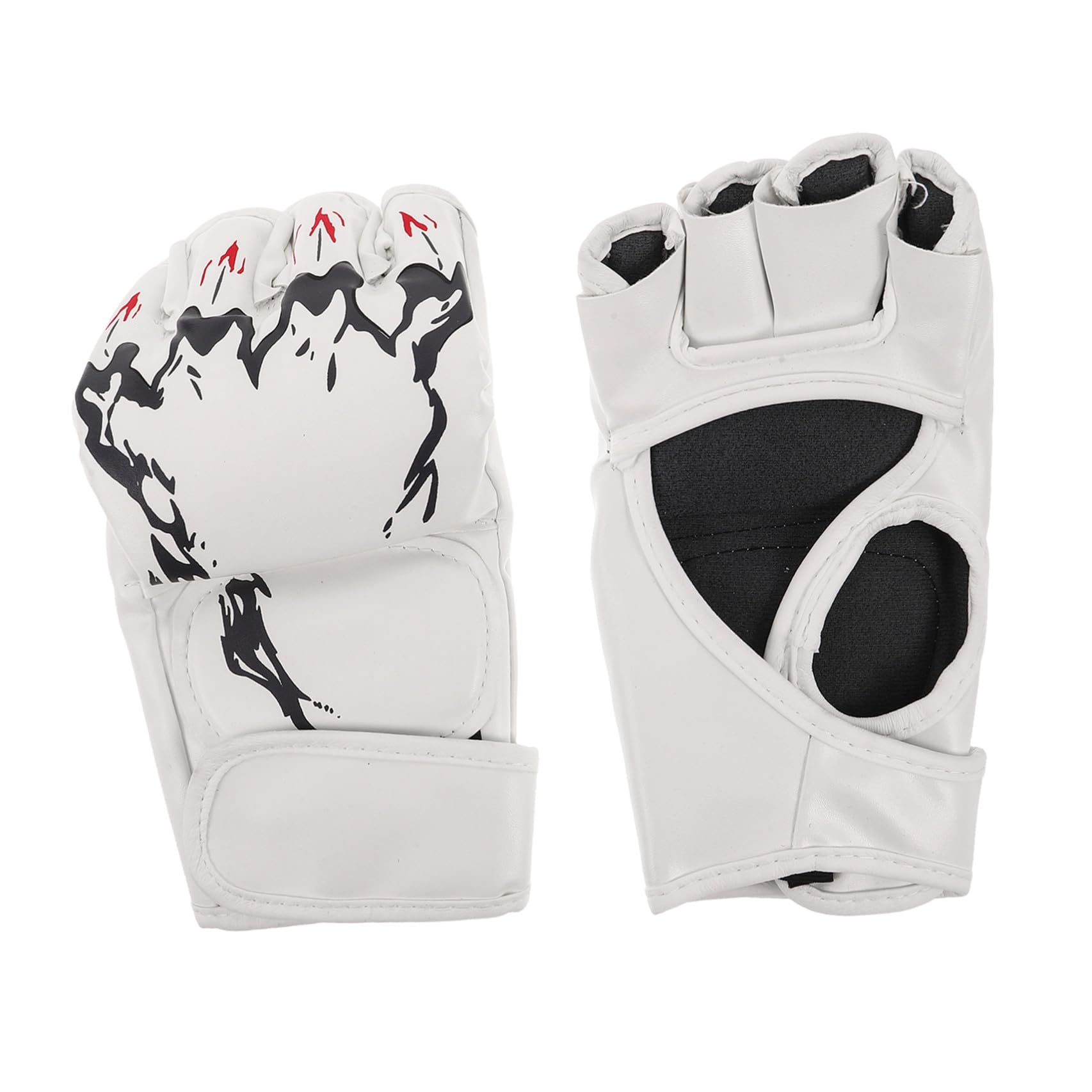 Guantes de boxeo con palma acolchada y correa ajustable unisex 8