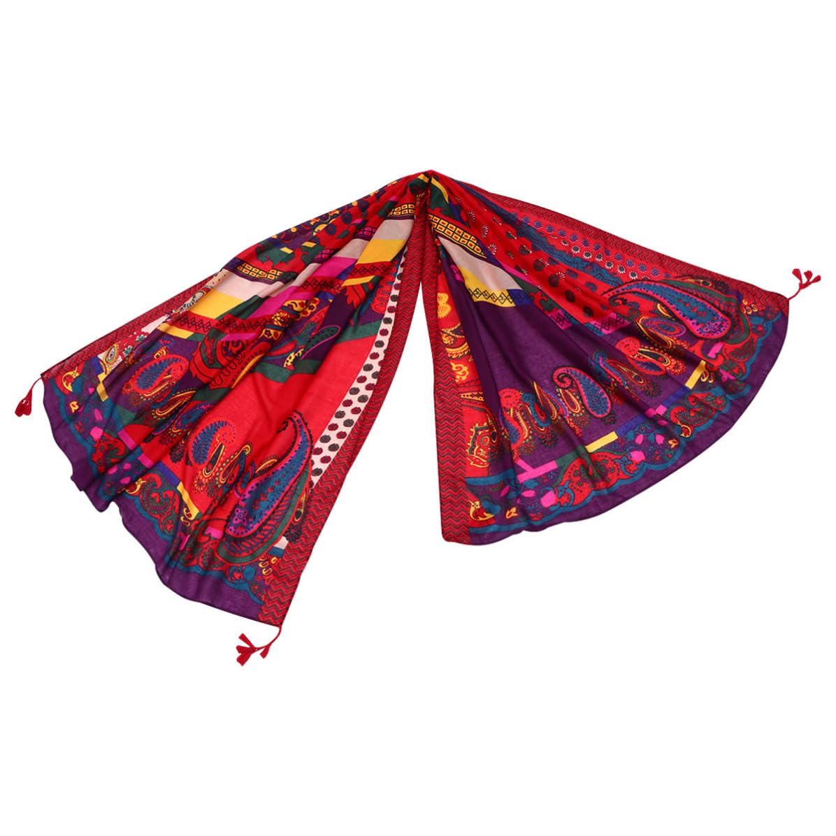 iplusmile Sommer zum Schutz vor UV Strahlen Damen im Boho Stil Strandtuch aus Polyester Multifunktionaler Strand Schal für Outdoor Sport und Urlaub