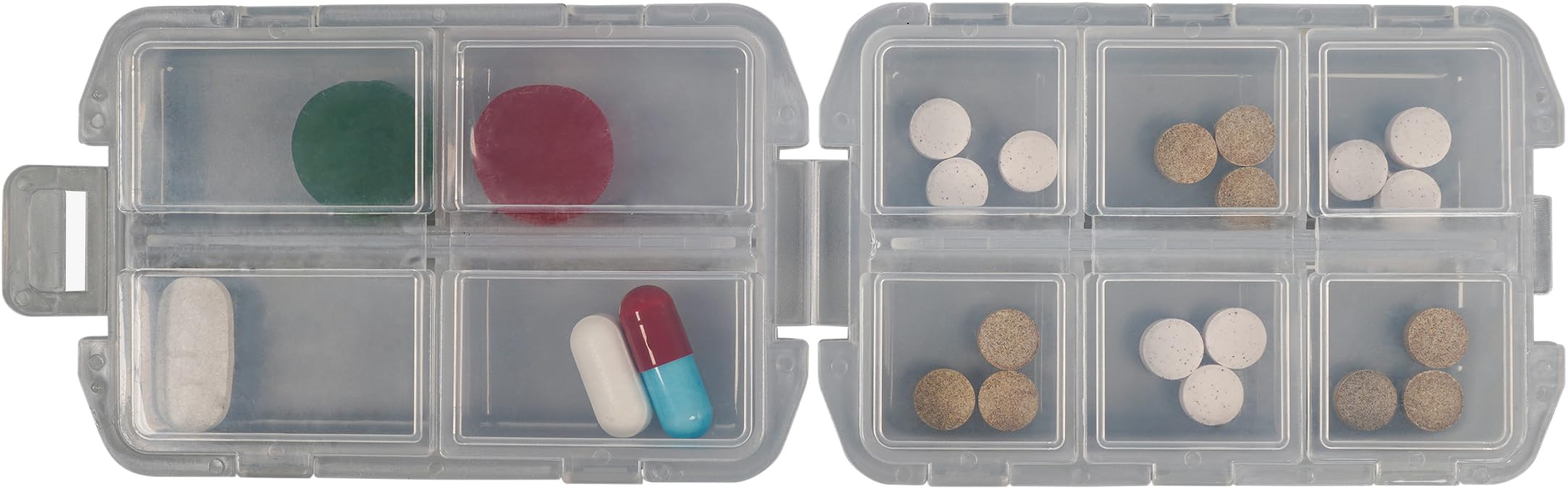 Aidapt 10 Compartment Pill Case.Medication Storage,Compact,Multiple Tablets and Pills,Weekly Pill Box,Alzheimers and Dementia Care,Aids for Elderly