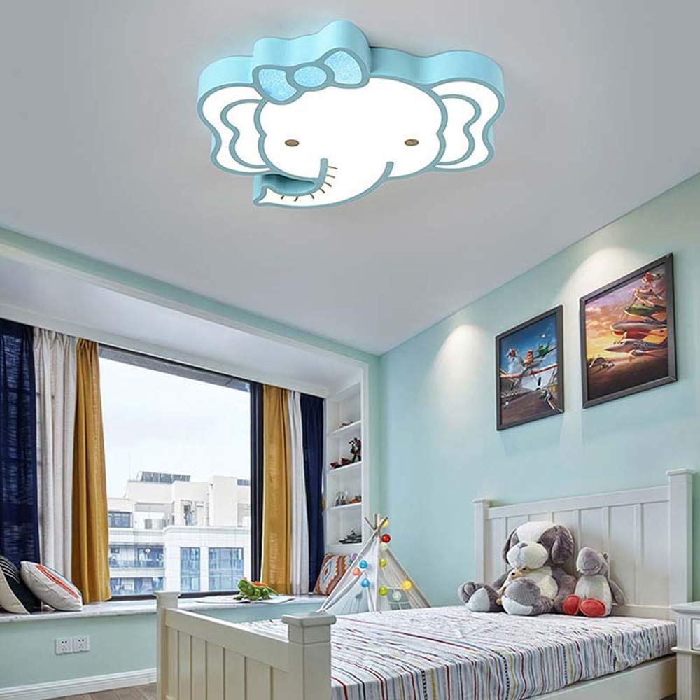 Plafonnier LED éléphant chambre enfant moderne dimmable 55cm