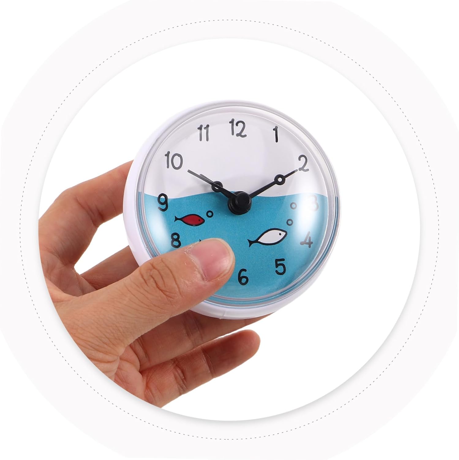 Waterproof Suction Shower Clock with Timer for Bathroom and Kitchen, Portable Plastic Wall Clock with Replaceable Battery and Modern Stylish Design for Home Use