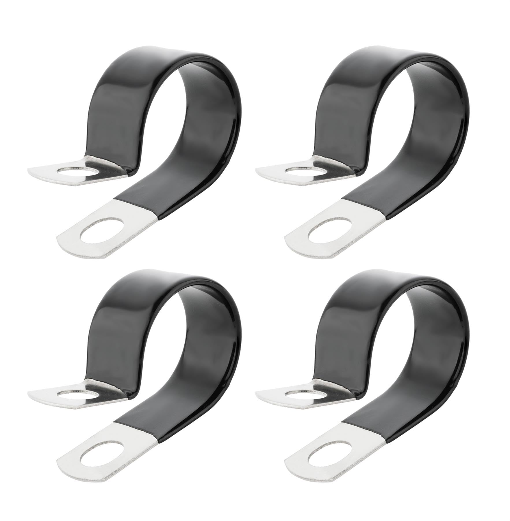 Boltza Black Vinyl Coated P Clip Hose Pipe Clamp Stainless Steel 64Mm X4