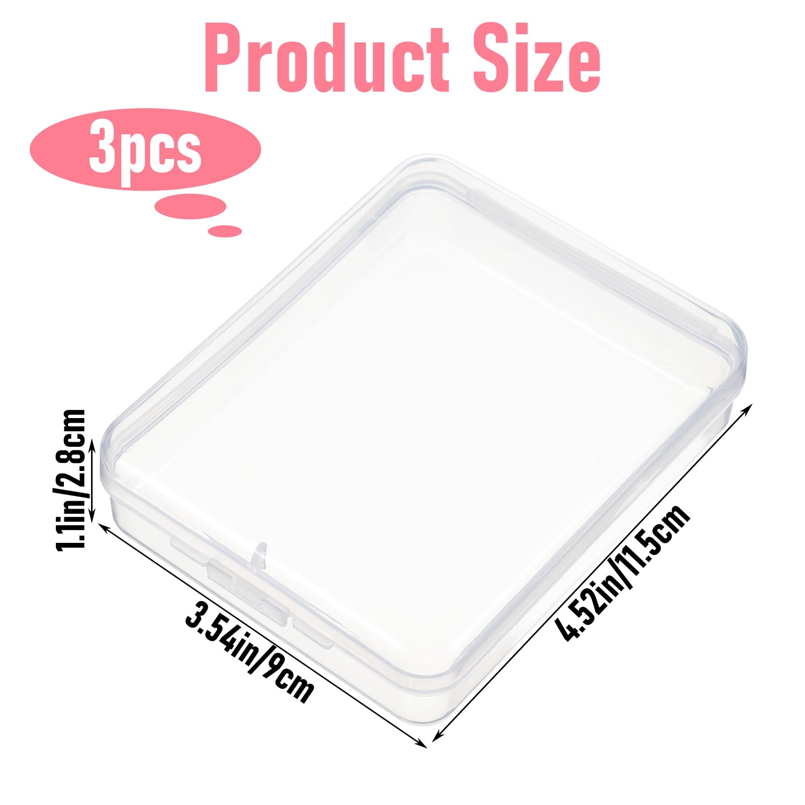 3 Pcs Cotton Round Holder Toner Pad Travel Case Portable Travel Cotton Pad Holder Plastic Storage Containers Box Bathroom Vanity Countertop Organizer With Lid Storage Jar Cosmetic Container Dental - Image 2