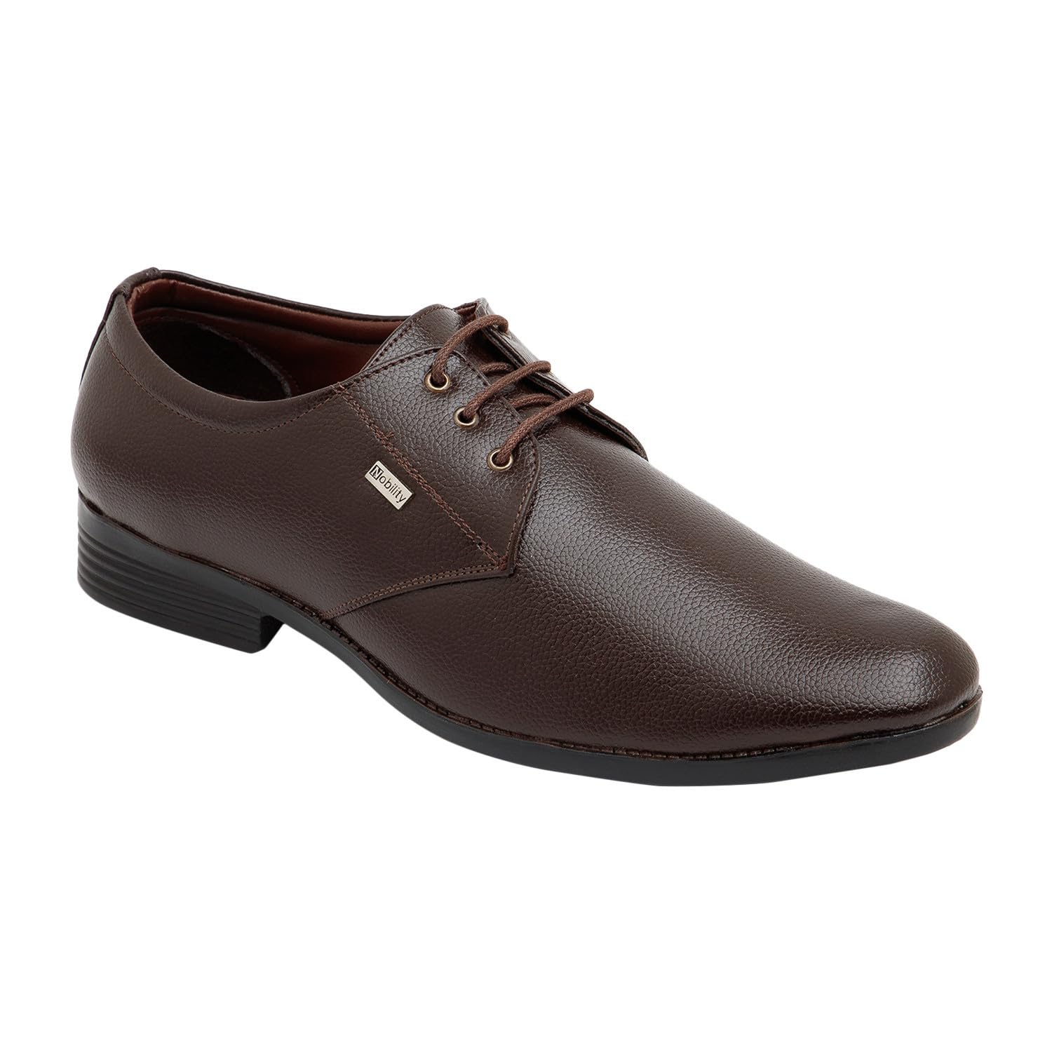 NOBILITY Brown Formal Lace Up Shoes for Men || Comfortable Walking || Classic Design || Breathable || Slip Resistant ||8 UK (B0D2KT1L1F) Amazon Price History, Amazon Price Tracker