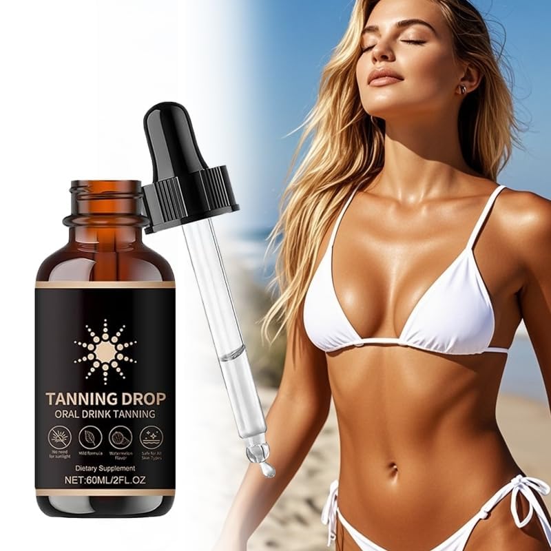 Tanning Drops, 2Fl Oz Sunless Tanning Drops, Bronzing Tanner for Body, Long-Lasting Tans Without Sun, Enhancing Natural Skin Tone