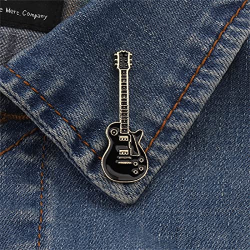 Dreuyet 4 Pcs Electric Guitar Brooch Pins Set Cute Enamel Musical Instrument Badges on Backpack Guitar Brooches Badges Pins Present Gifts Wear on Backpack, Shirt, Jacket, Lapel, Hat, or Tie2