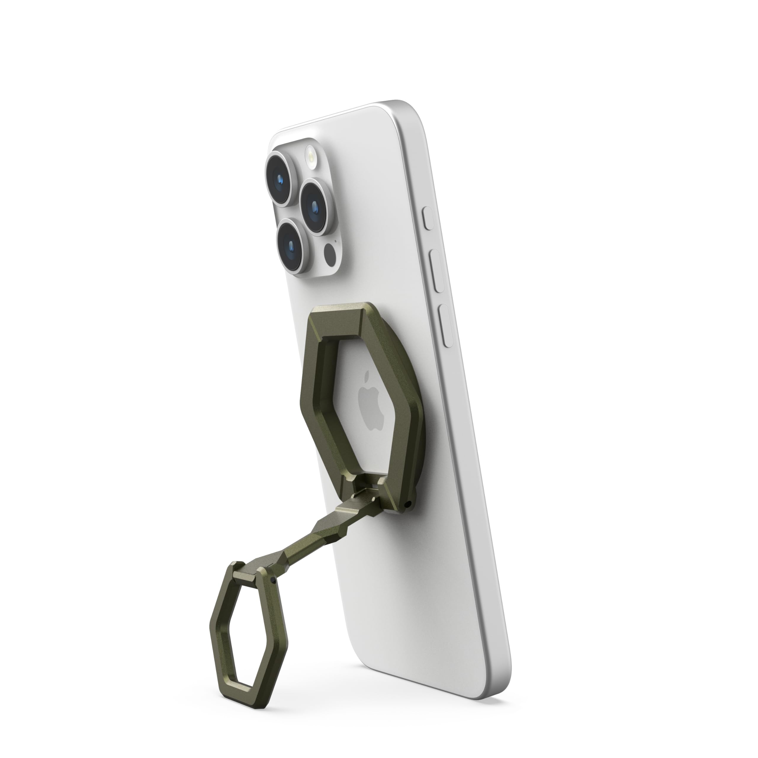 URBAN ARMOR GEAR UAG - Soporte magnético para teléfono compatible con imán MagSafe, agarre de anillo de metal extraíble y soporte ajustable de rotación de 360 grados para iPhone 17, Galaxy S26, verde