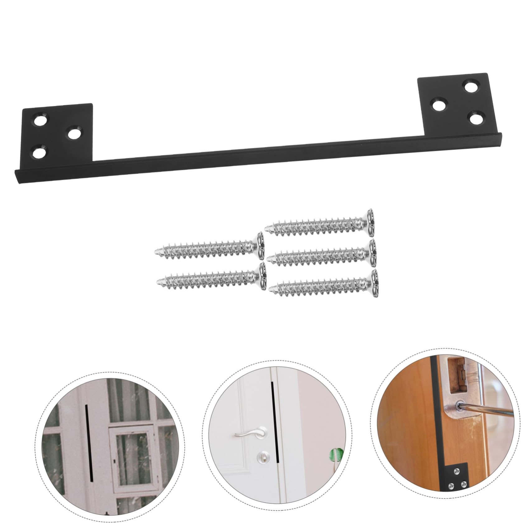 Artibetter 5piezas Protector De Puerta Latch De Inoxidable Cubierta De Seguridad Para Pestillos De Puertas Exteriores Instalación Rápida y Fácil Para Seguridad Adicional