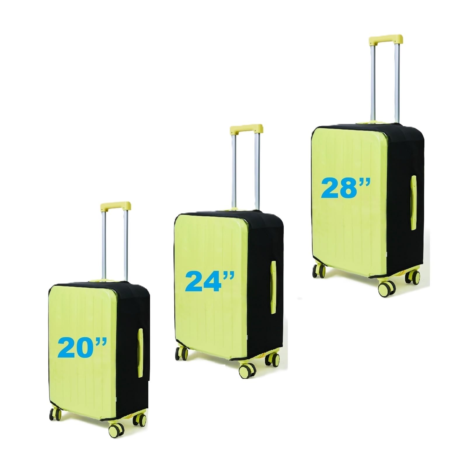 Protectores transparentes para maletas, protectores elásticos transparentes impermeables de PVC para maletas, para equipaje con ruedas de 20 a 30 pulgadas, Funda transparente para equipaje