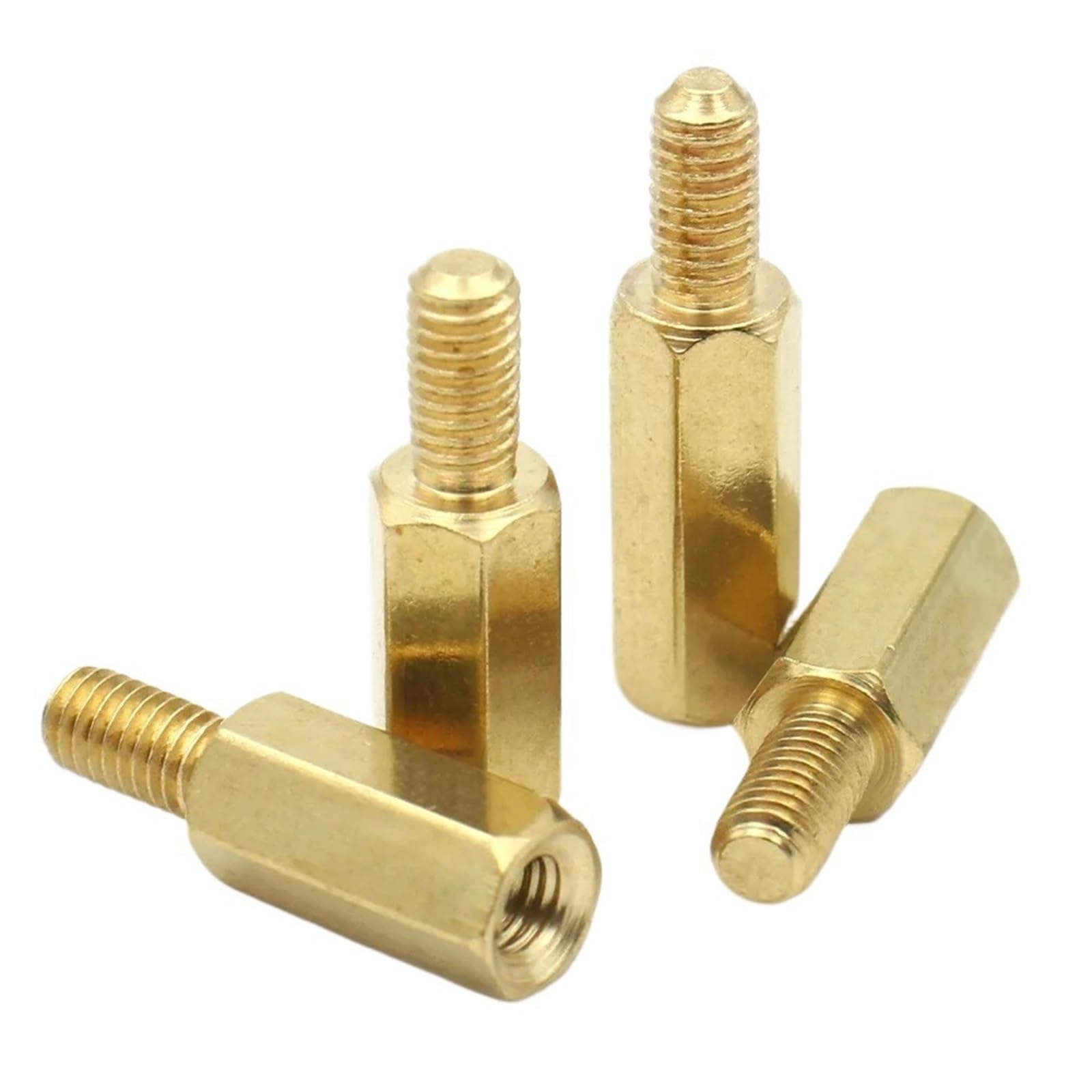 5/10/20/50 Piezas M2 M2.5 M3 M4 M5 M6 Espaciador de latón Macho a Hembra Espaciador de PCB de latón Hexagonal Largo(60mm,M4xL plus6 (10pcs))