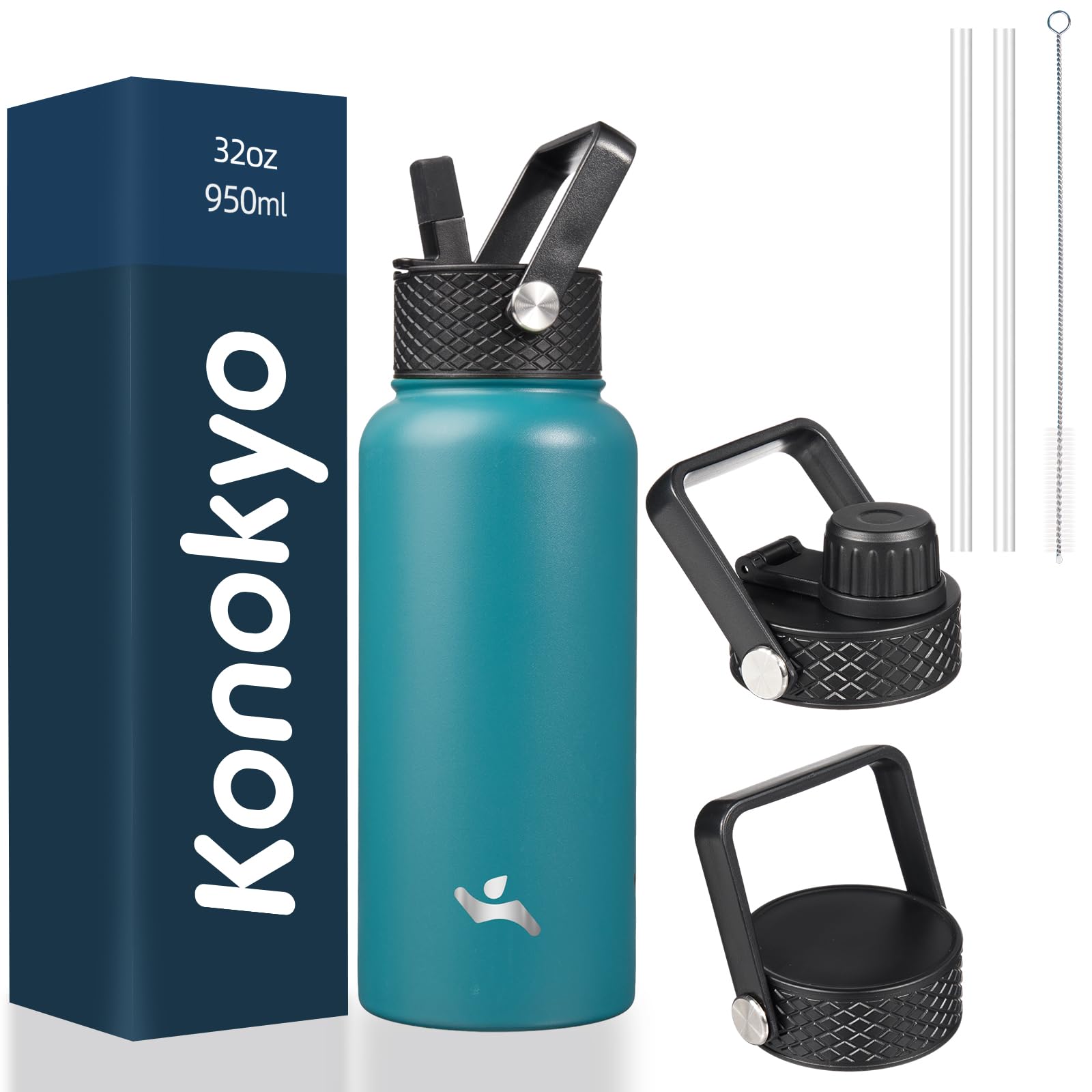 Amazon.com: Konokyo 32 oz Insulated Water Bottle Stainless Steel