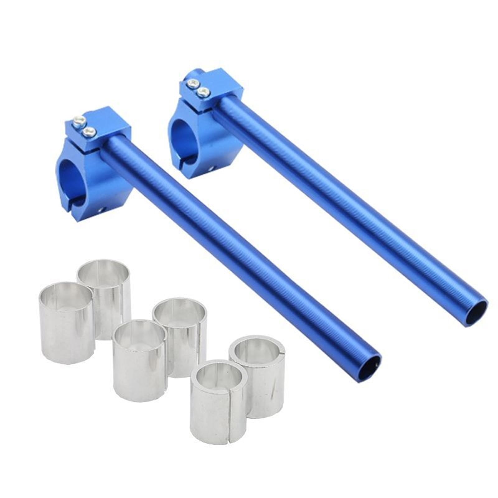 MNEVZX Handlebar risers kit Riser Rised Adjustable CNC Handlebars Handle Bar 2PCS Universal Motorcycle Handlebar(Blue)