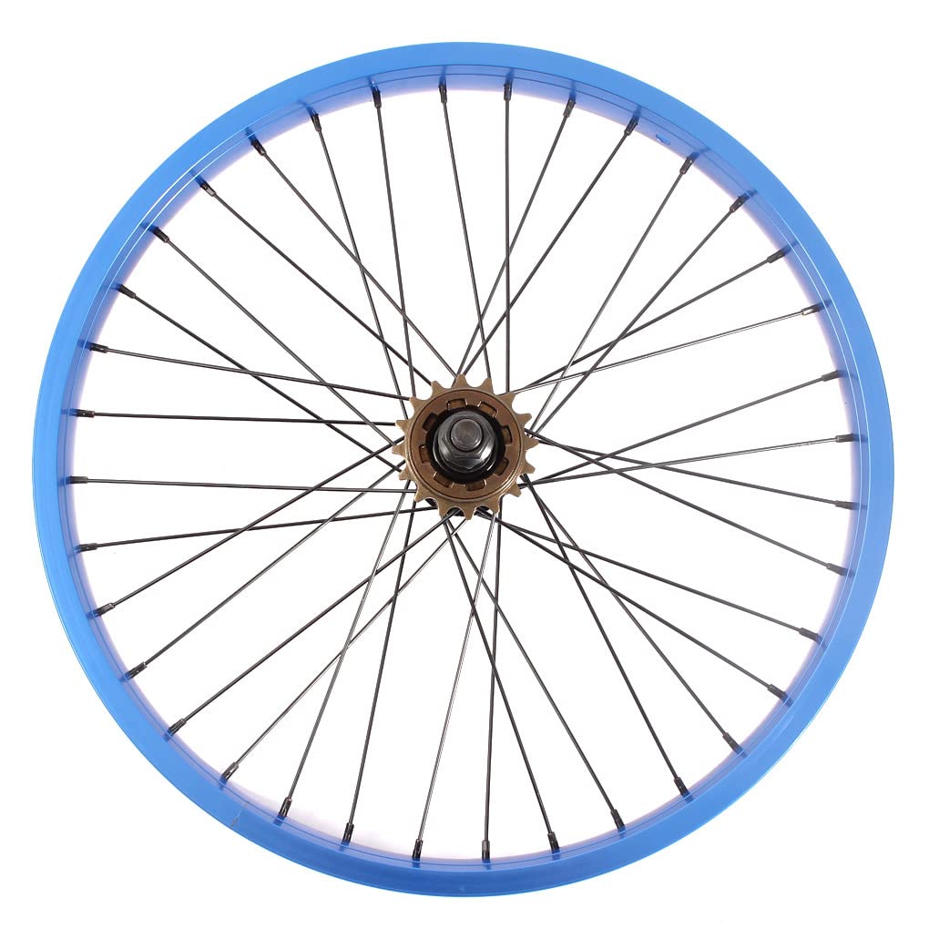 KHE BMX Rear Wheel 20 Inch 7005 Aluminium 36 Hole 14 mm Blue