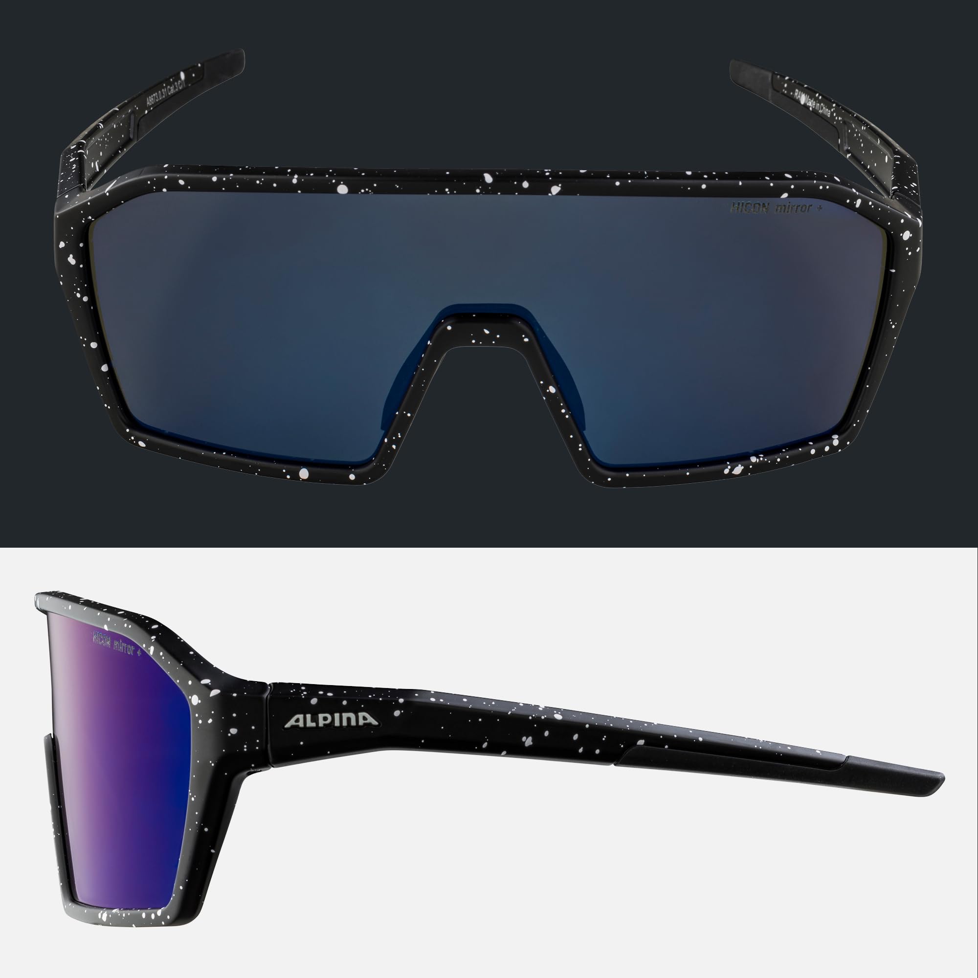 ALPINA RAM Q-LITE - Verspiegelte Sport- & Fahrradbrille Für Erwachsene, kontrastverstärkend, Beschlagfrei, mit UV-A-, B- & -C-Schutz