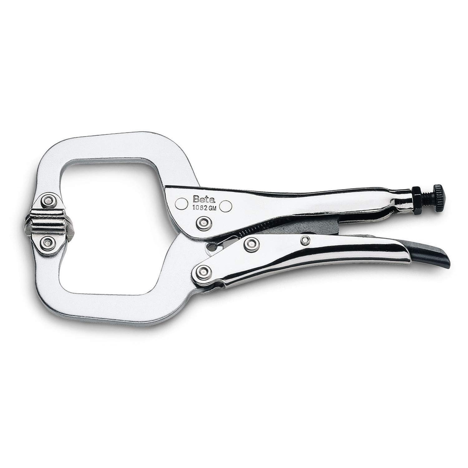Beta 10620217 Model 1062 GM170 Adjustable Self-locking Pliers with Floating C-shaped Jaws, 170mm, Silber / Schwarz