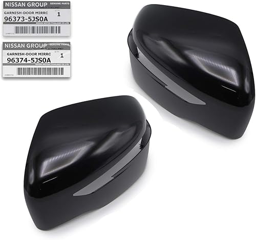 Miniatura 4 de Nonstops Par de cubierta de espejo lateral negro genuino para Nissan Np300 Navara D23 2015 2019