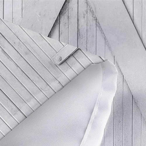 Miniatura 9 de JAWO Juego de cortina de ducha rústica para puerta de granero, color blanco, puerta de madera, tela de poliéster, juego de baño con ganchos,