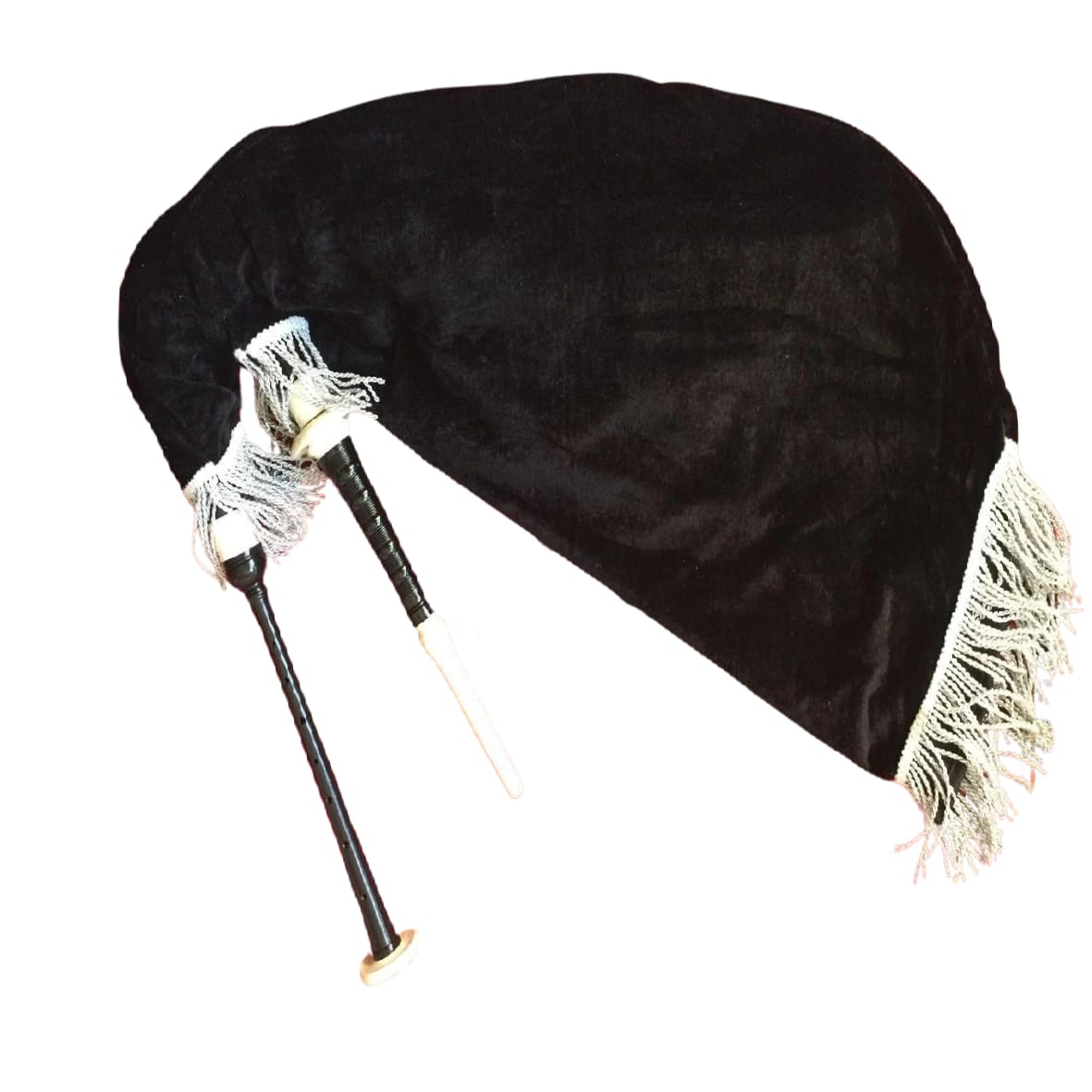 Schwarzer schottischer Gans-Dudelsack mit Samtbezug, traditionelle Highlandpfeifen