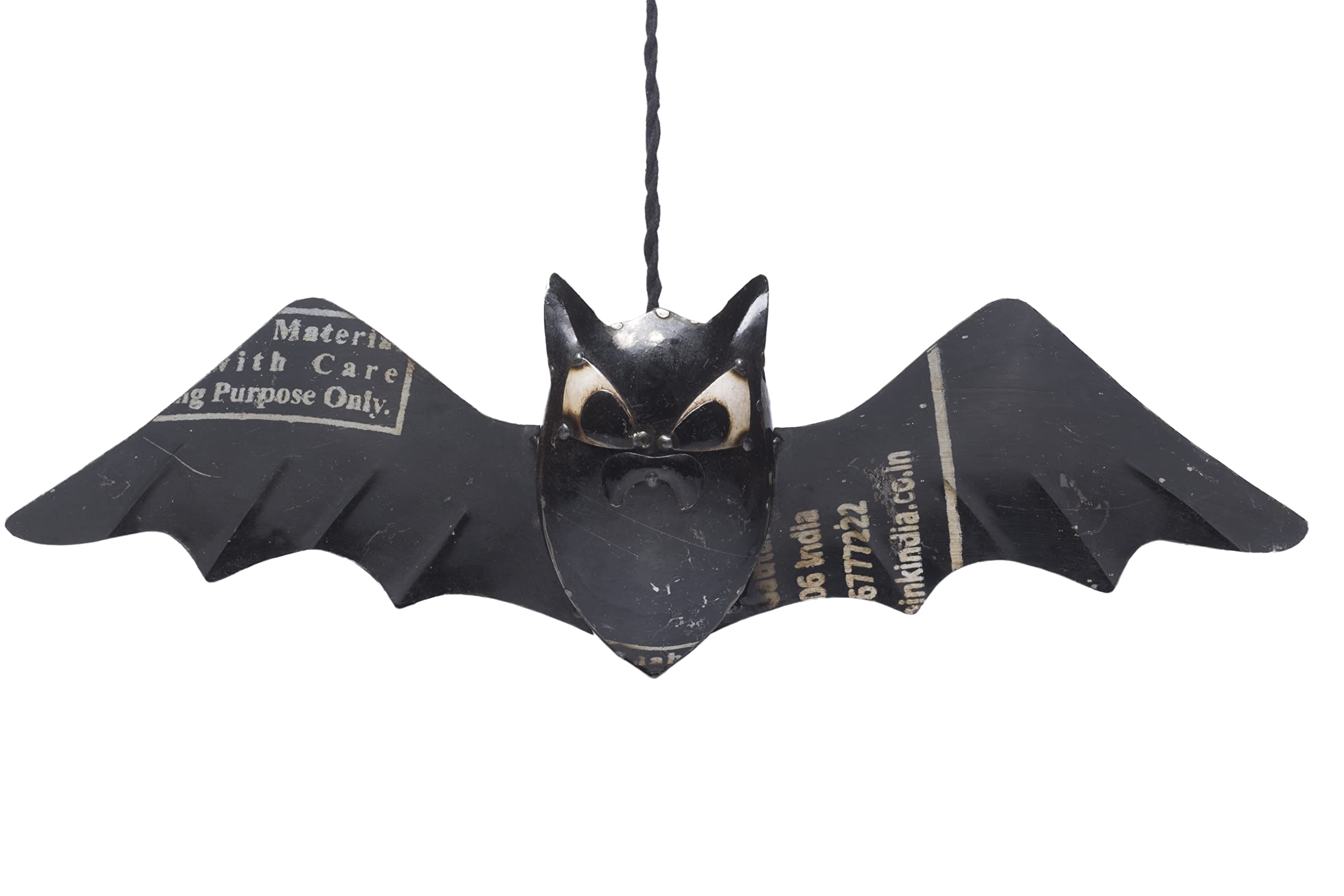 De Kulture Works? Recycled iron Bat with stand Showpiece 45 * 6 * 53 cms (LWH Black)