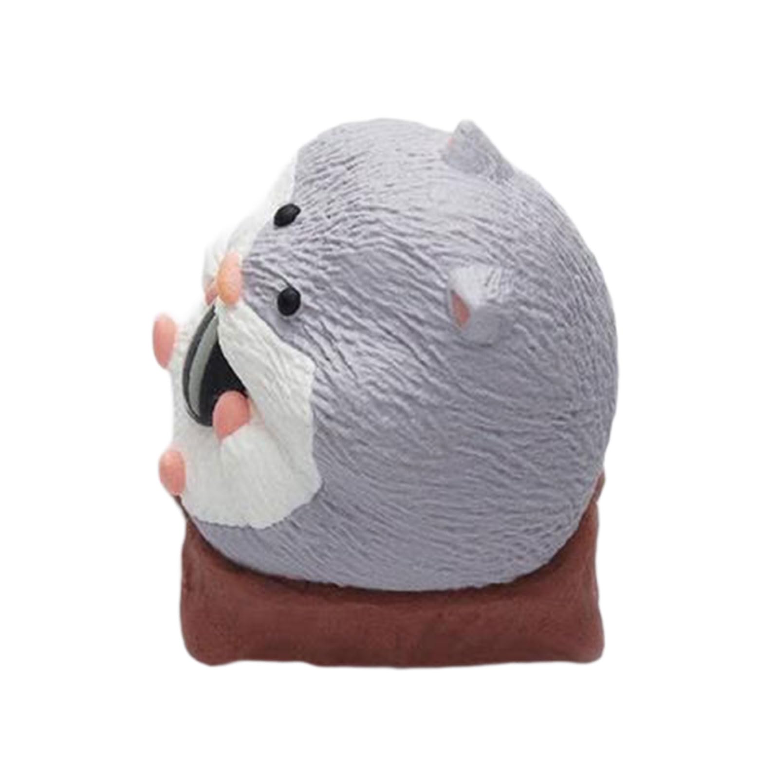 Jazuaiao Hamster Theme Resin Keycaps for Mechanical Keyboards Caps Durability Smooth and Comfort Typing Hamster Themed Resin Keycaps