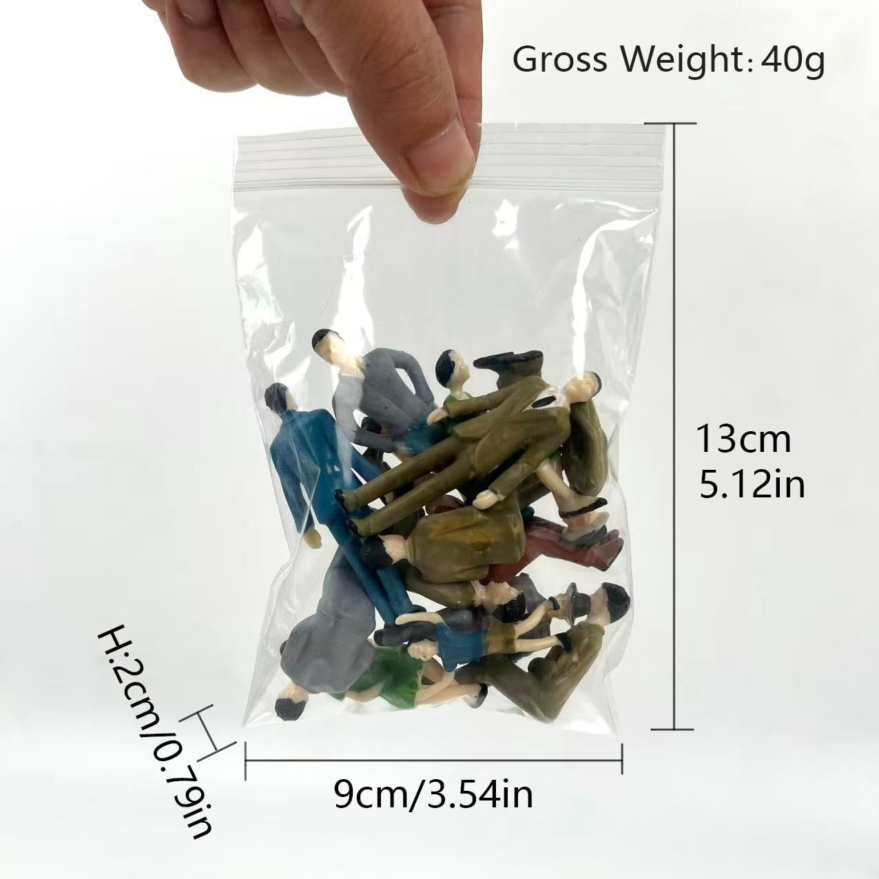 1:30 Miniature People Figures, ABS Plastic Model People with Mixed Poses (Randomly Shipped) for Architecture Diorama Railway Layout Sand Table Scene Building, Adult Hobby Supplies (14)