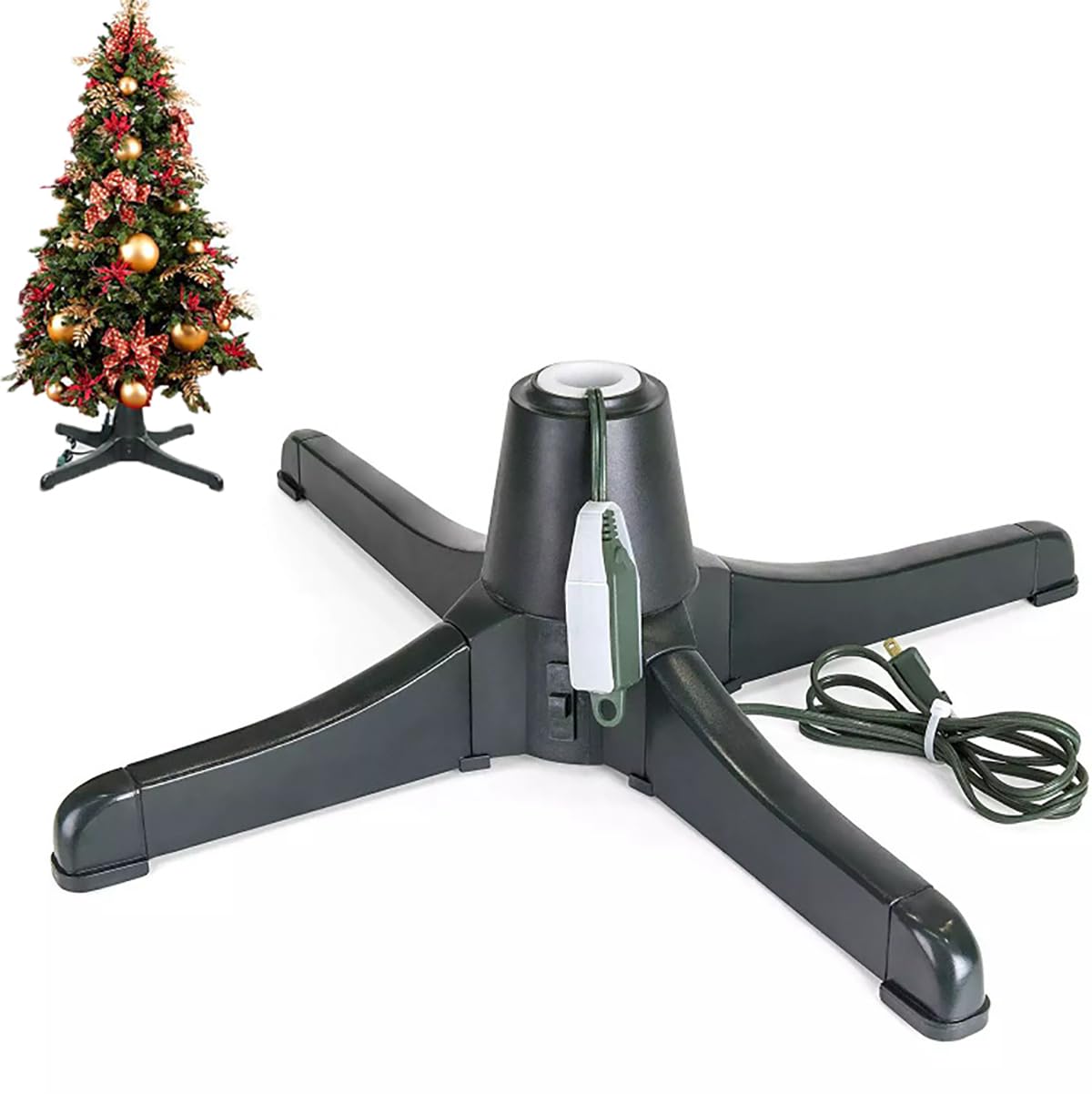 Soporte giratorio para árbol de Navidad, se adapta a todos los árboles de Navidad, soporte plegable para árbol de Navidad,soporte de metal de diámetro ajustable para decoración de fiestas en el hogar