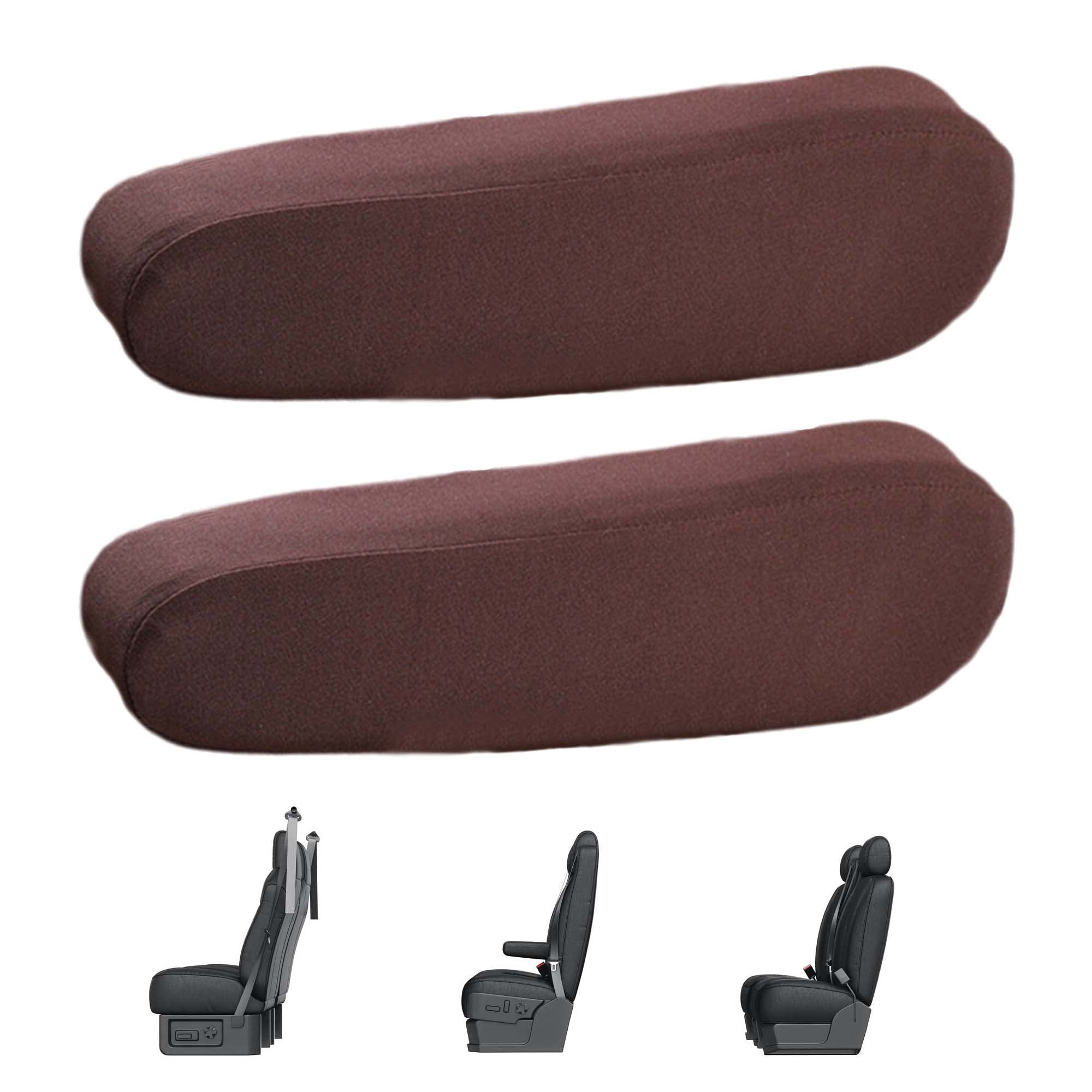 LONGHAO2 Pieces, Central Armrest Cover, Car Armrest Cushion, Front Seat Armrest Cover, Brown Cover for Car Seat Rests (Brown Charm)