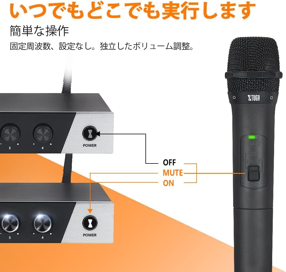 Amazon.co.jp: XTUGA S400 の無線マイクロフォン システム、4