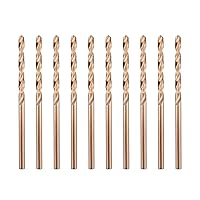 Vista 6 de LU&MN Broca helicoidal M35 de 1/2 pulgada de longitud de cobalto HSS Jobber con vástago recto, resistente, paquete de 5 unidades, perforación