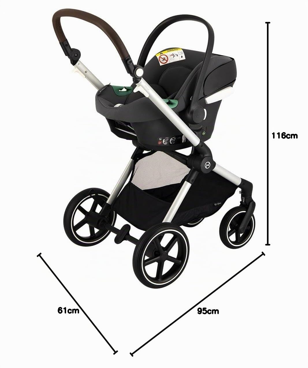 Cybex Eos Lux SLV/Aton B2 AB/Lava Grey-mid grey