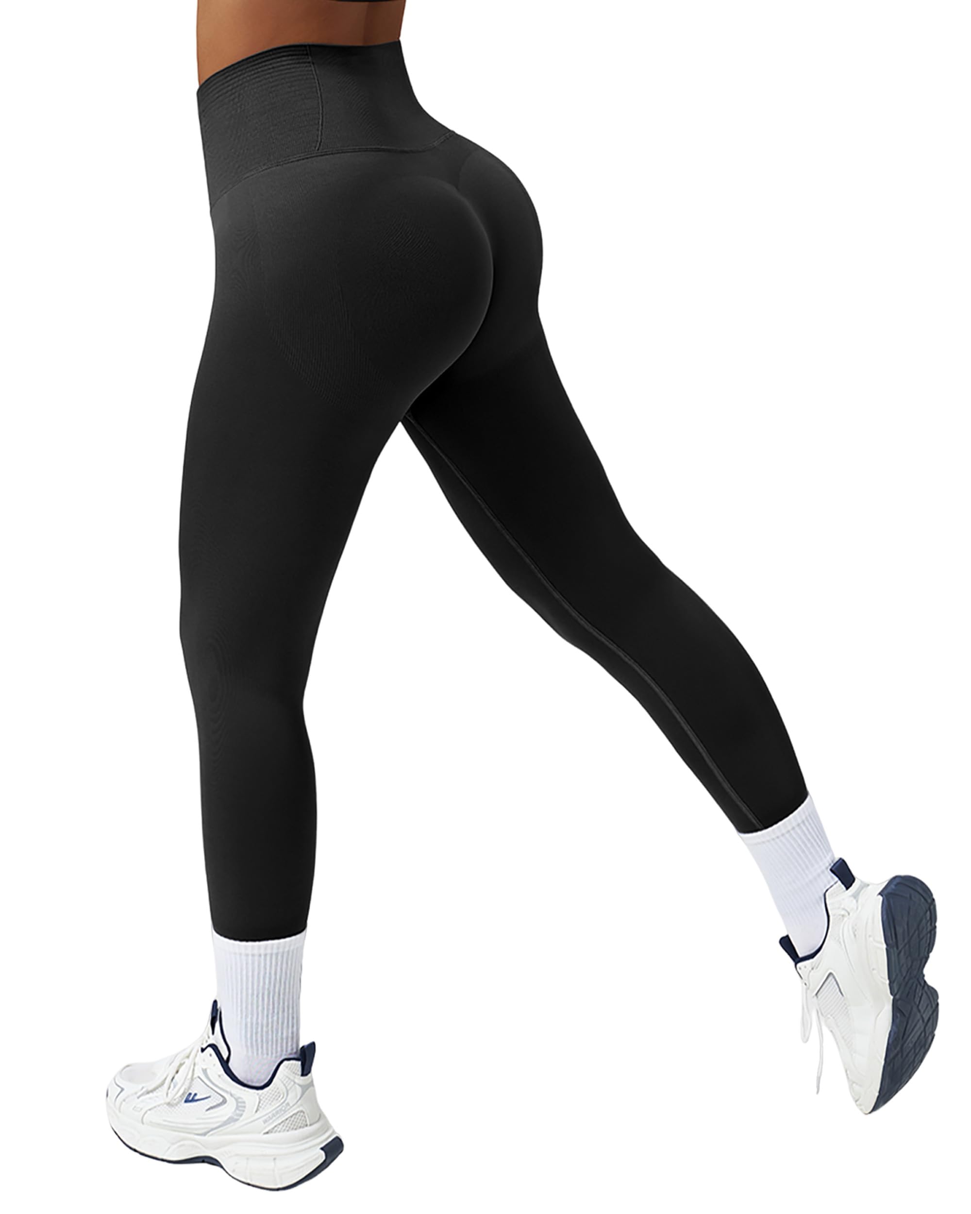 MOOSLOVER Seamless Butt Lifting Workout Leggings for Women High Waist Yoga Pants Compression Contour Tights