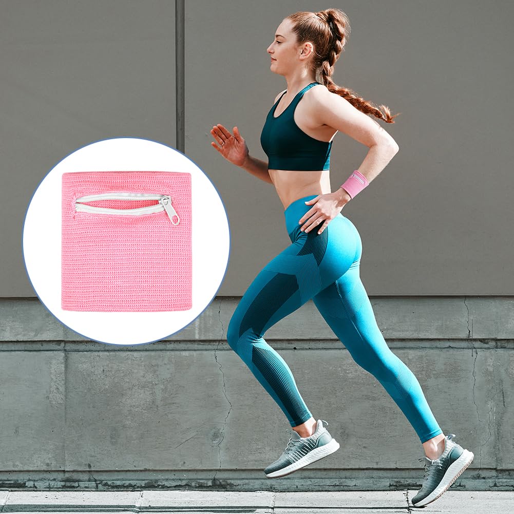 HAGOT 1/2/3/4 Pezzi Marsupio Polso, Tasca Morbida ed Elasticizzata con Cerniera per Corsa, Palestra, Camminata, Ciclismo, Escursionismo, Yoga e Altro Ancora