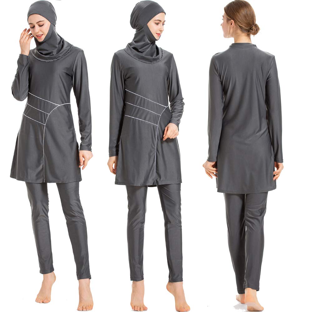 ziyimaoyiConservative Swimwear Full Coverage Islamic Swimsuits Muslim Swimwear Hijab Burkini