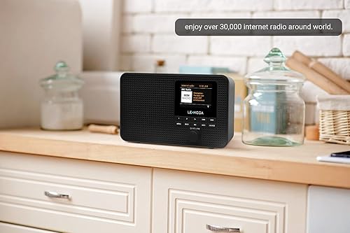 Miniatura 49 de LEMEGA IR4S Radio estéreo WiFi a Internet, radio digital FM, Spotify Connect, altavoz Bluetooth, reloj de alarma dual, 40 preajustes, salida de IR4S