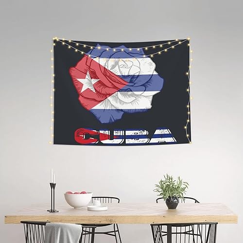 Miniatura 2 de Póster de tapiz con diseño de bandera de Cuba de 29 x 37 pulgadas, decoración del hogar, para colgar en la pared, dormitorio, fiesta, telón de fondo