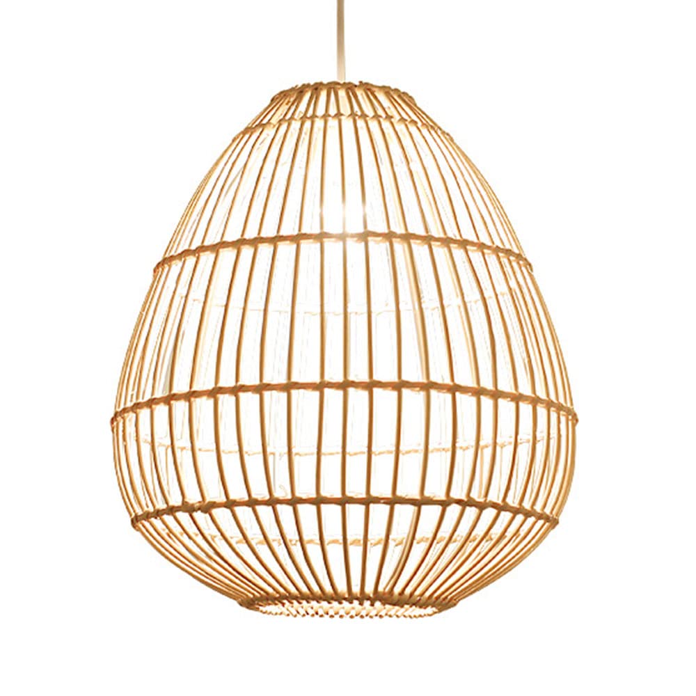 LYMSXAZOU Creative Garden Hanging Lamp Southeast Asian Rattan Chandelier Natural Industrial Chandeliers Simple Vintage Pendant Lights Chinese Style LampShade For Living Room,Dinner Room