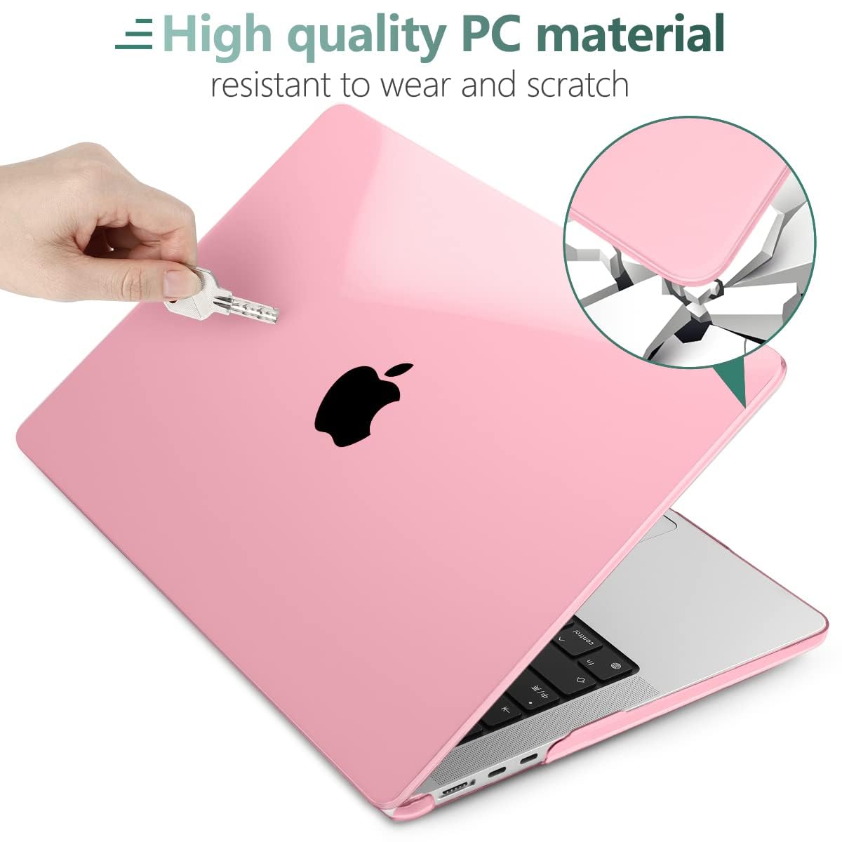 Dl3 Mobilak Compatible with MacBook Pro 15 Case 2019 2018 2017 2016 Release A1990 A1707 with Touch Bar and Touch ID, Plastic Hard Case Shell Cover (Pink)