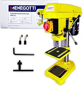 Furadeira de Bancada MFB-13 Menegotti 1/2'' 350W 60HZ C/Motor Monofasico (13 MM) Profissional - 127v