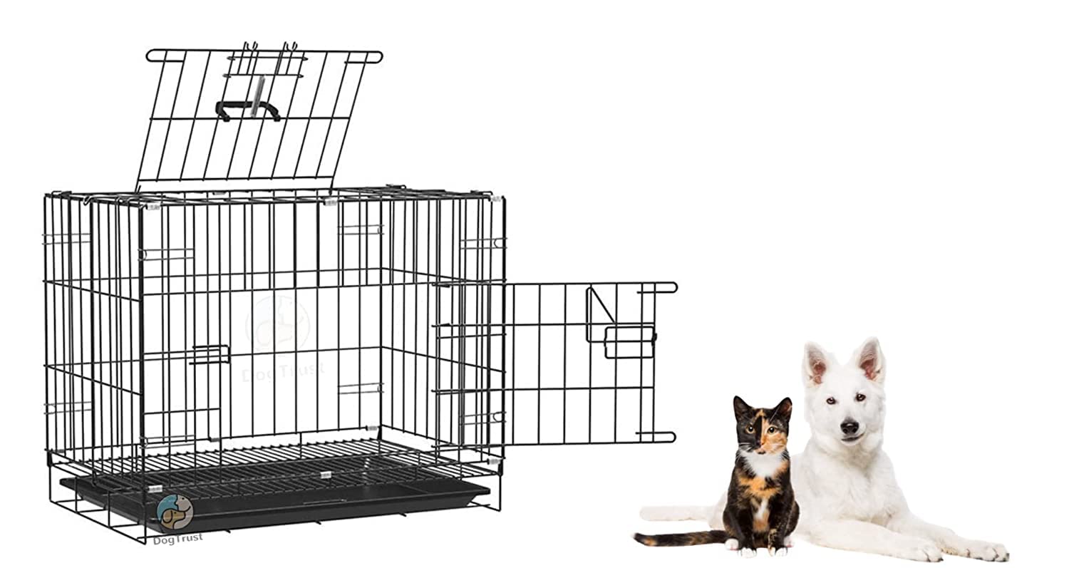 DOG TRUST Dog cage pow protecter Double Door cage Dog House (24 inch (Code_2), Black) (B0C5RQXWQ1) Amazon Price History, Amazon Price Tracker