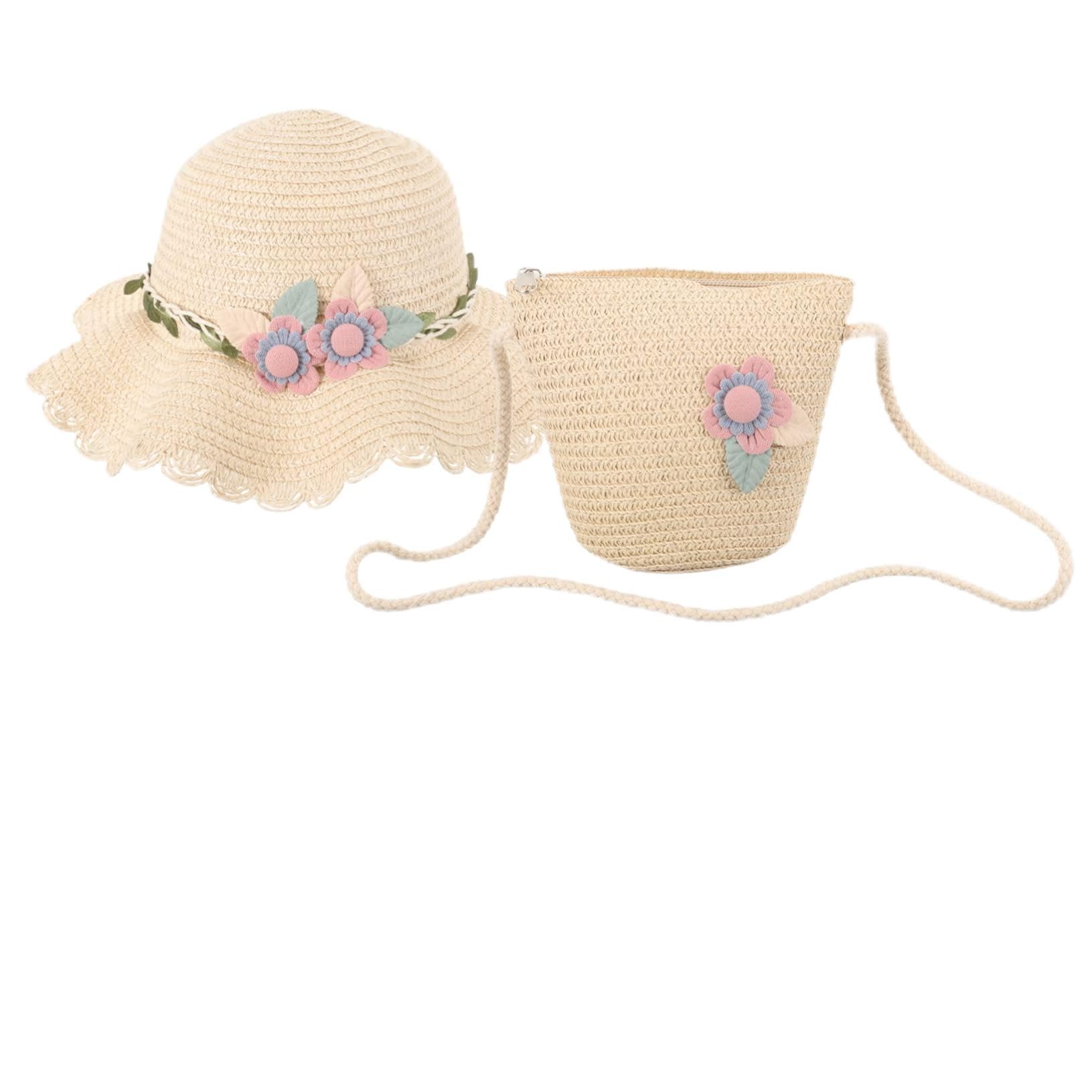 minkissy Sombrero De Sol para Sombrero Flexible para Bebés Sombreros para El Sol para Niñas Gorra De Playa Sombrero De ala Sombrero De Playa para Pequeños Sombrero para Niñas Lindo