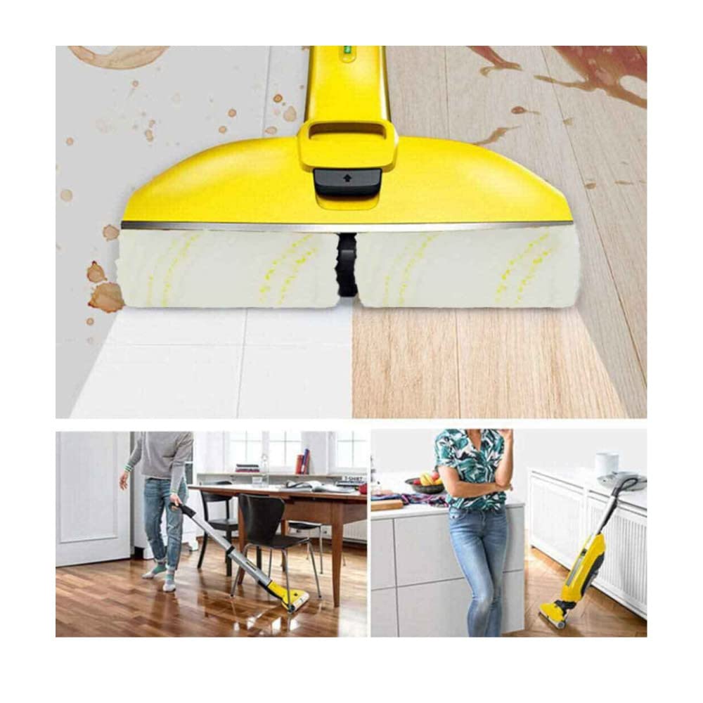 Trade-Shop 4 en 1 Juego de rodillos de limpieza compatibles con Kärcher FC3 FC5 FC7 EWM 2 sustituye a 2.055-006.0 2.055-007.0 / accesorios de limpieza de suelos duros
