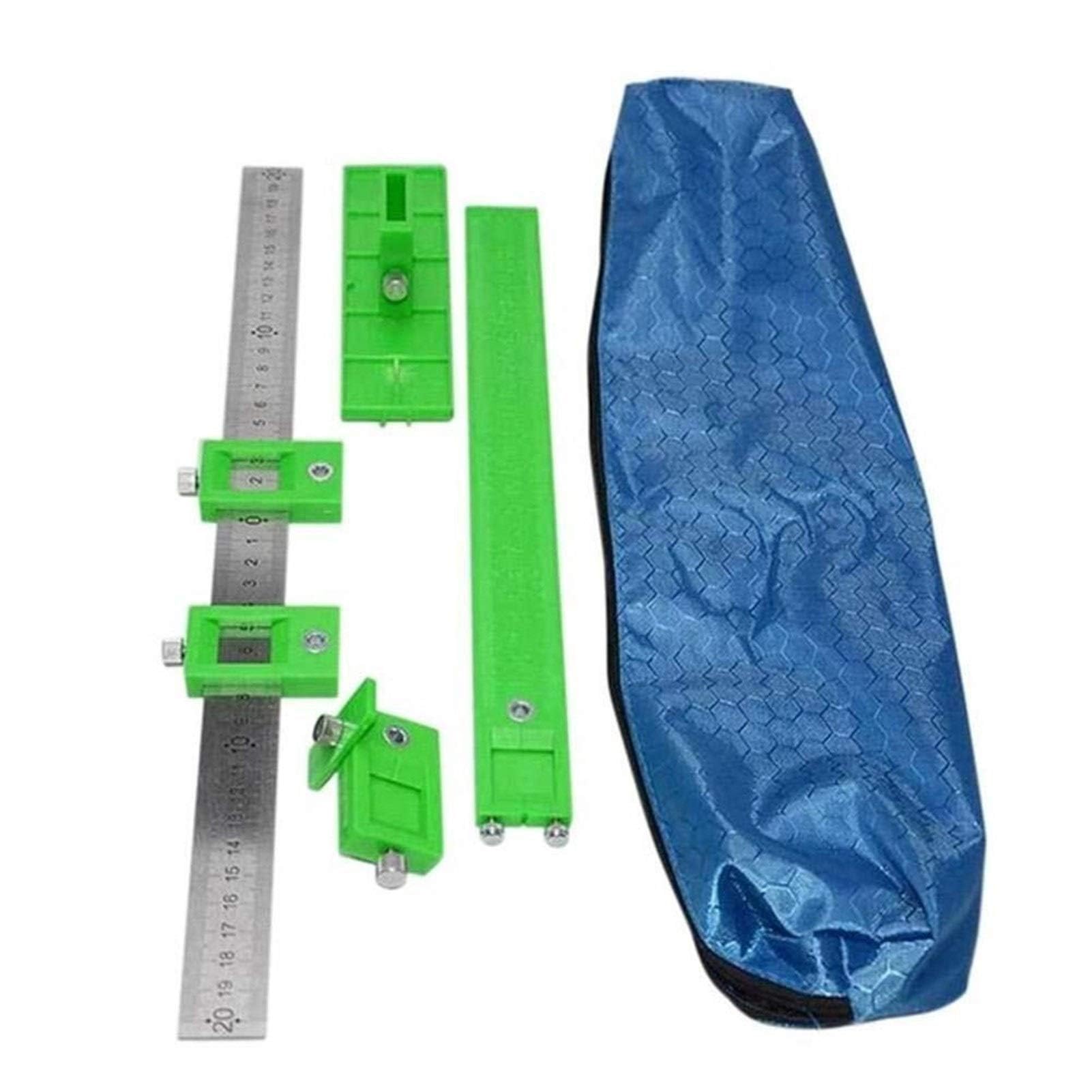 Escuadra de Alta precisión, Kit de Herramientas de guía de Taladro localizador de Punzones Ajustable for carpintería 280x400mm 5mm